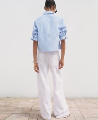 Women's Rhinestone Cropped Shirt