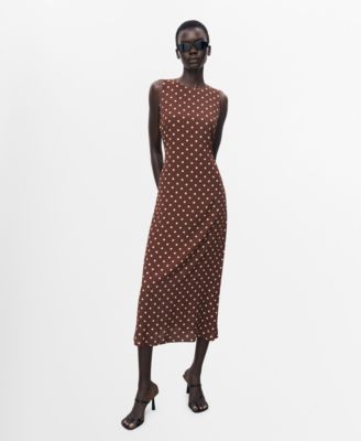 Women's Polka Dot Midi Dress