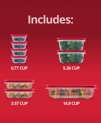 EasyStore Large Food Storage Containers with Lids, 18-Pc. Set