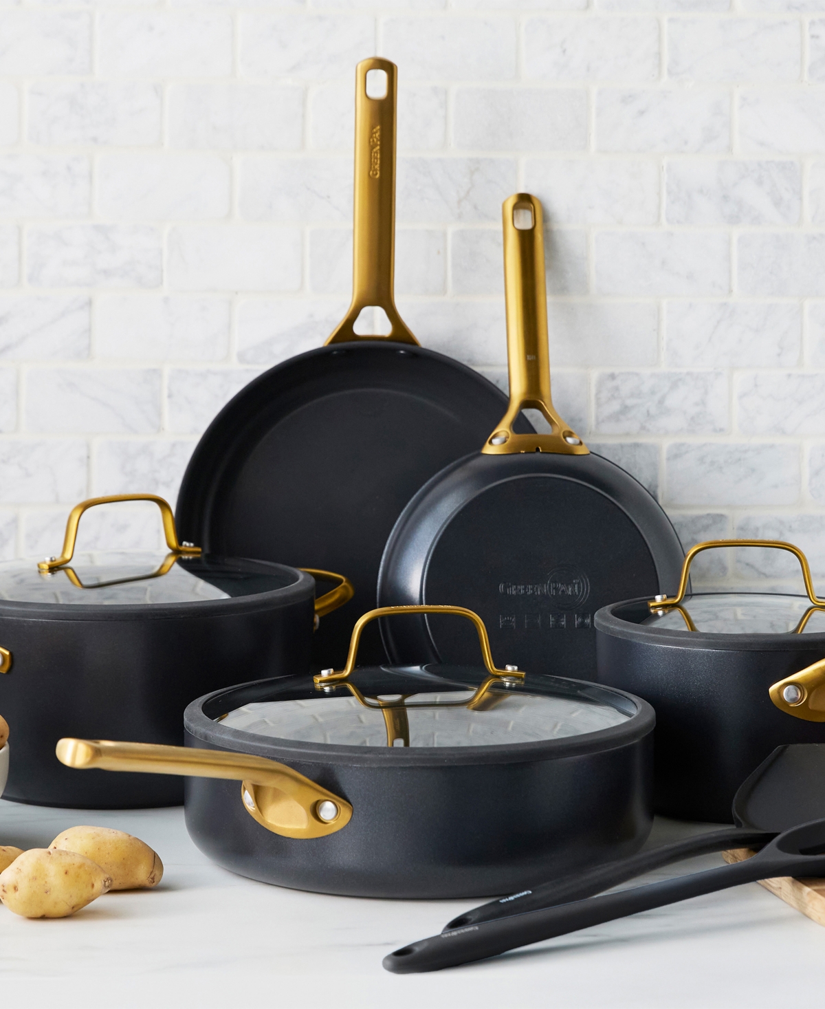 Greenpan Reserve 10-pc. Nonstick Cookware Set In Black