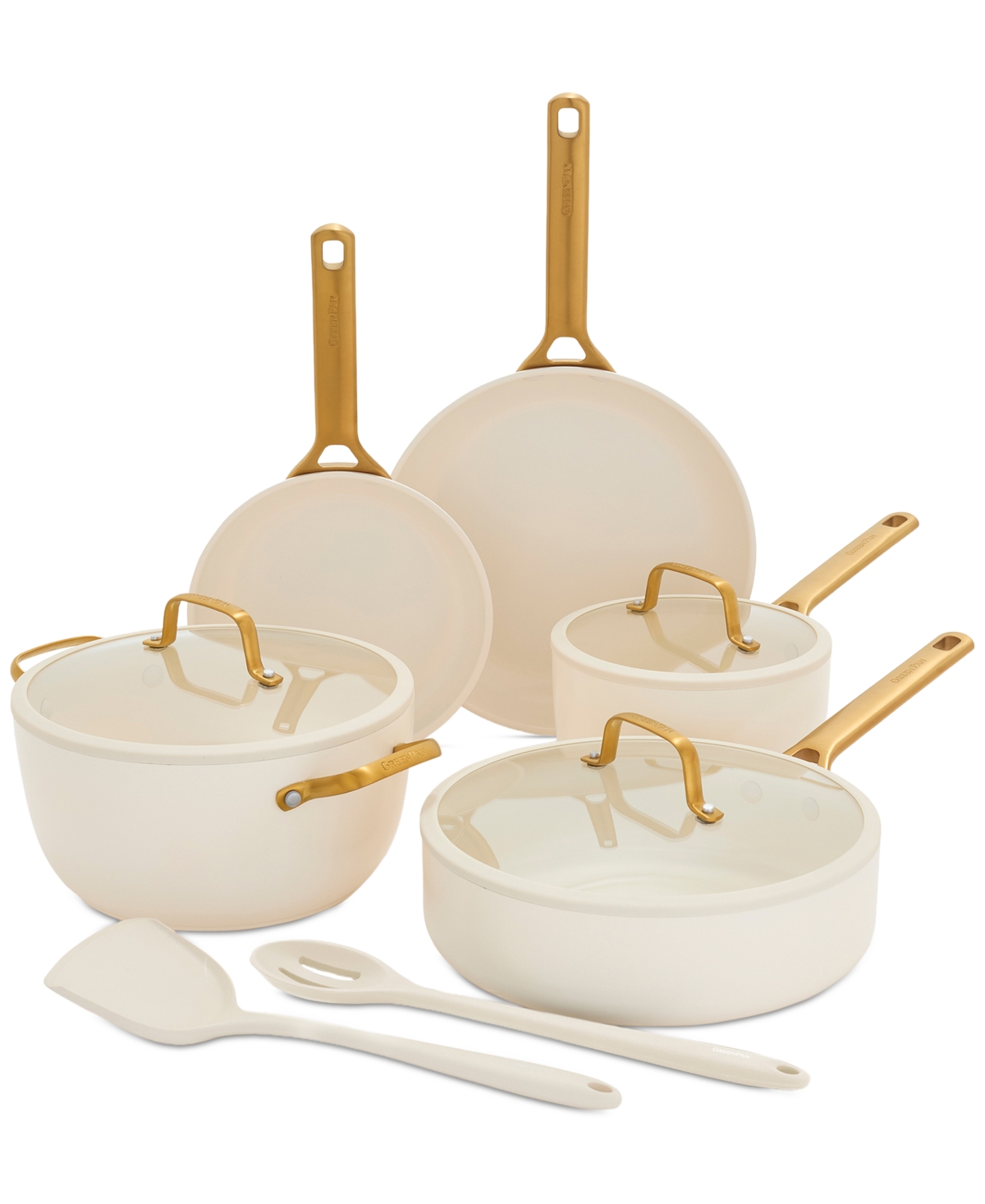 Greenpan Reserve Pro 10-piece Nonstick Cookware Set In White