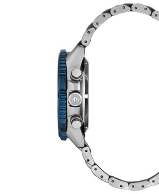 Men's Promaster Navihawk Chronograph Silver-Tone Stainless Steel Bracelet Watch 40mm