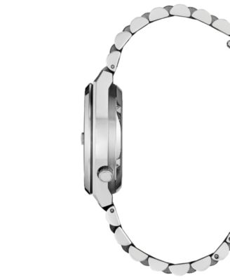 Men's Sport Luxury Tsuyosa Automatic Silver-Tone Stainless Steel Bracelet Watch 37mm