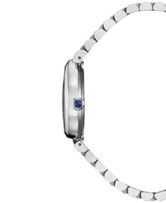 Women's Eco-Drive Classic Rainell Silver-Tone Stainless Steel Bracelet Watch, 26mm