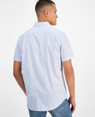 Men's Cotton Striped Classic-Fit Button Shirt