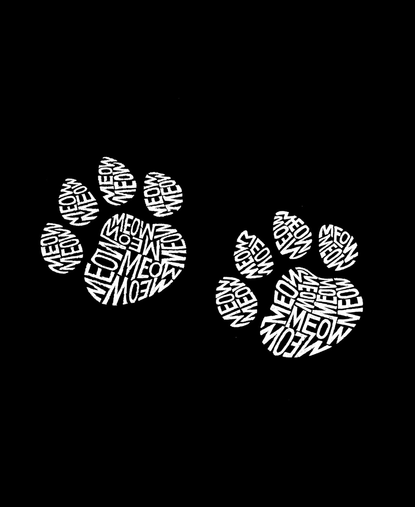 Женская футболка LA Pop Art Plus Size Meow Cat Prints Word Art, цвет: Чёрный — фото 2