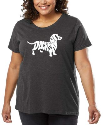 Plus Size Dachshund Word Art T-Shirt