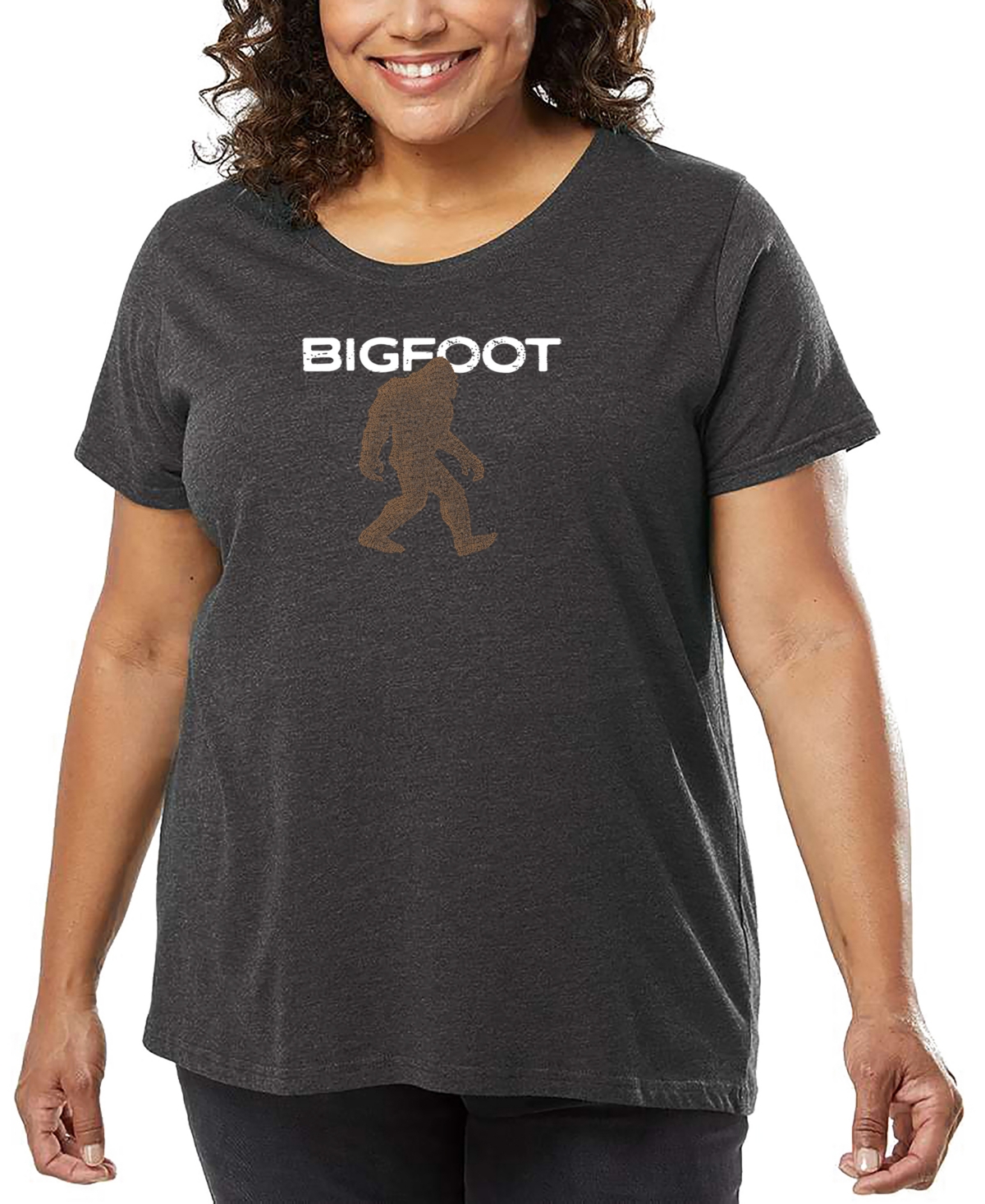 La Pop Art Plus Size All I Want For Christmas Is You Word Art T-shirt In Gray