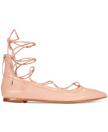 INC International Concepts - Zadde Lace-Up Pointed-Toe Flats