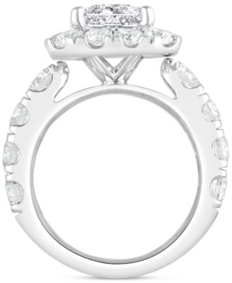 Bagley Mischka Certified Lab Grown Diamond Emerald Halo Engagement Ring (8-3/4 ct. t.w.) in 14k Gold