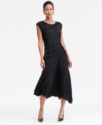 I.N.C. International Concepts - Women's Lace Stripe Midi Dress