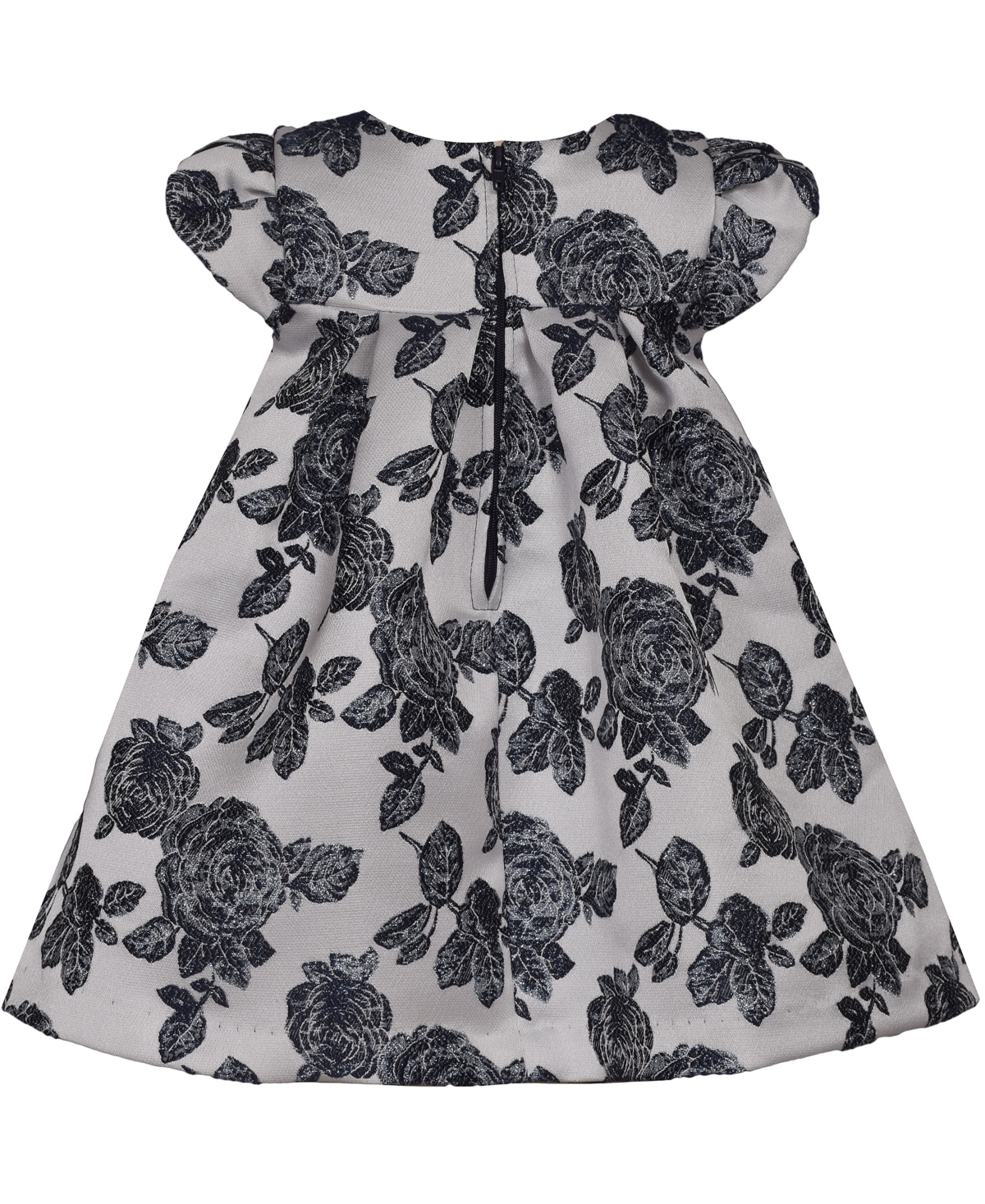 Bonnie Baby Baby Girls Trapeze Oversized Bow Party Dress In Blue