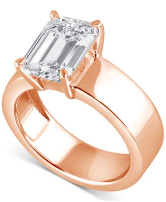 Certified Lab Grown Diamond Emerald-Cut Solitaire Engagement Ring (3-1/2 ct. t.w.) in 14k Gold