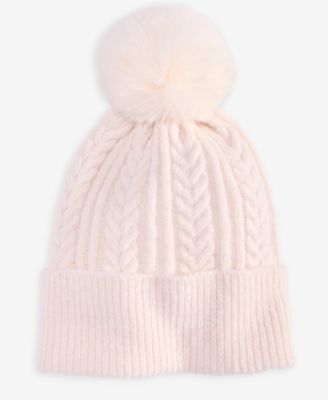 Solid Cable Knit Beanie