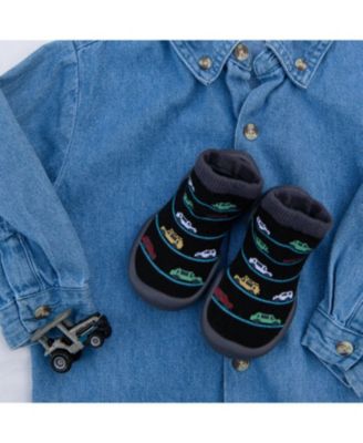 Baby Boys First Walk Sock Shoes Broom Broom