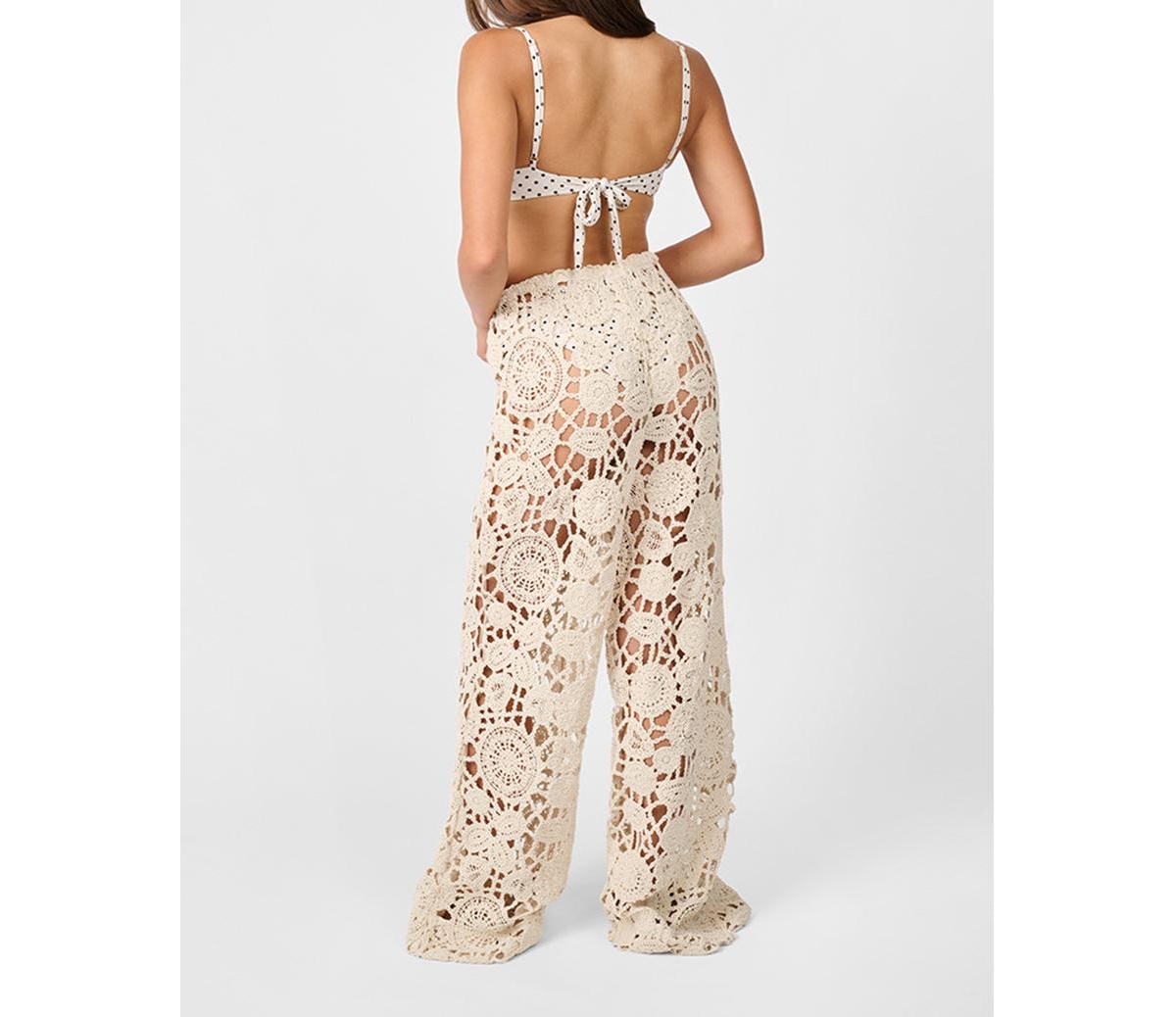 WeWoreWhat Women's Pull On Crochet Pant