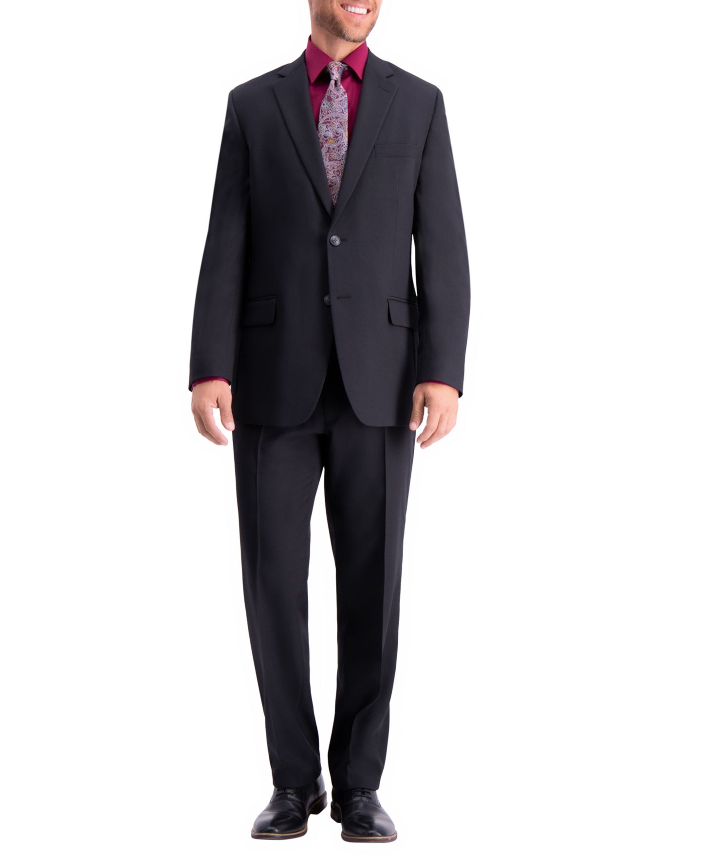Мужские куртки Haggar Travel Performance Tailored Fit Suit Separates, цвет: Чёрный — фото 3