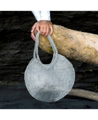 Sol Mesh Wire Tote Bag in Silver