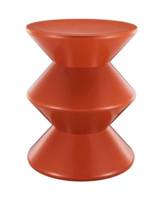 Aura Modern Plastic Side End Table, Indoor/Outdoor Use, Brown