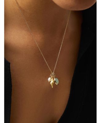 Gold Charm Necklace - Ocean