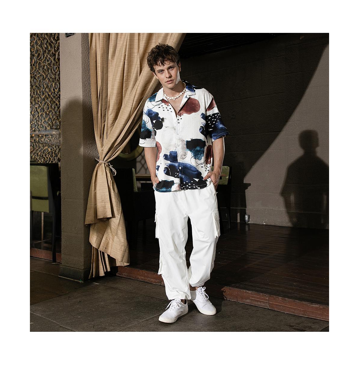 Campus Sutra Abstract Blob Oversized Shirt