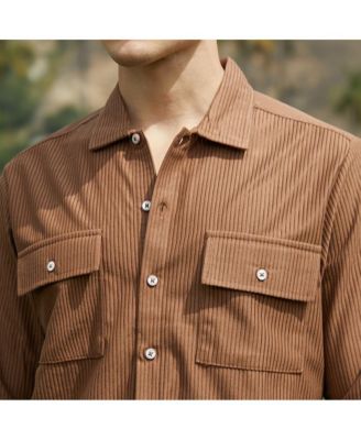 Men's Solid Ribbed Utility Shirt