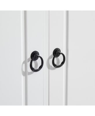 Retro Multi-Functional Storage Cabinet with Adjustable Shelves, 3 Drawers, 3 Enclosed Compartments