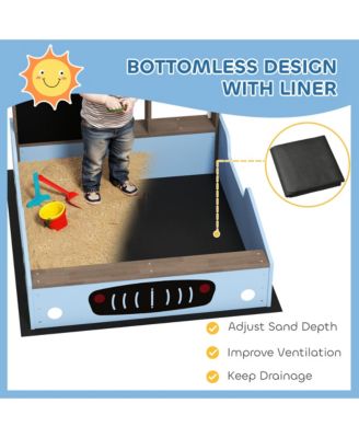 Kids Wooden box, Grocery Store Outdoor Box with Canopy,