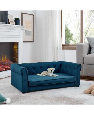 Elevated Dog Sofa Bed Modern Design for Small Dogs Blue