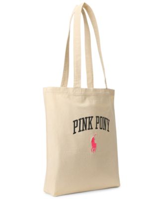 Men's Pink Pony Twill Shopper Tote