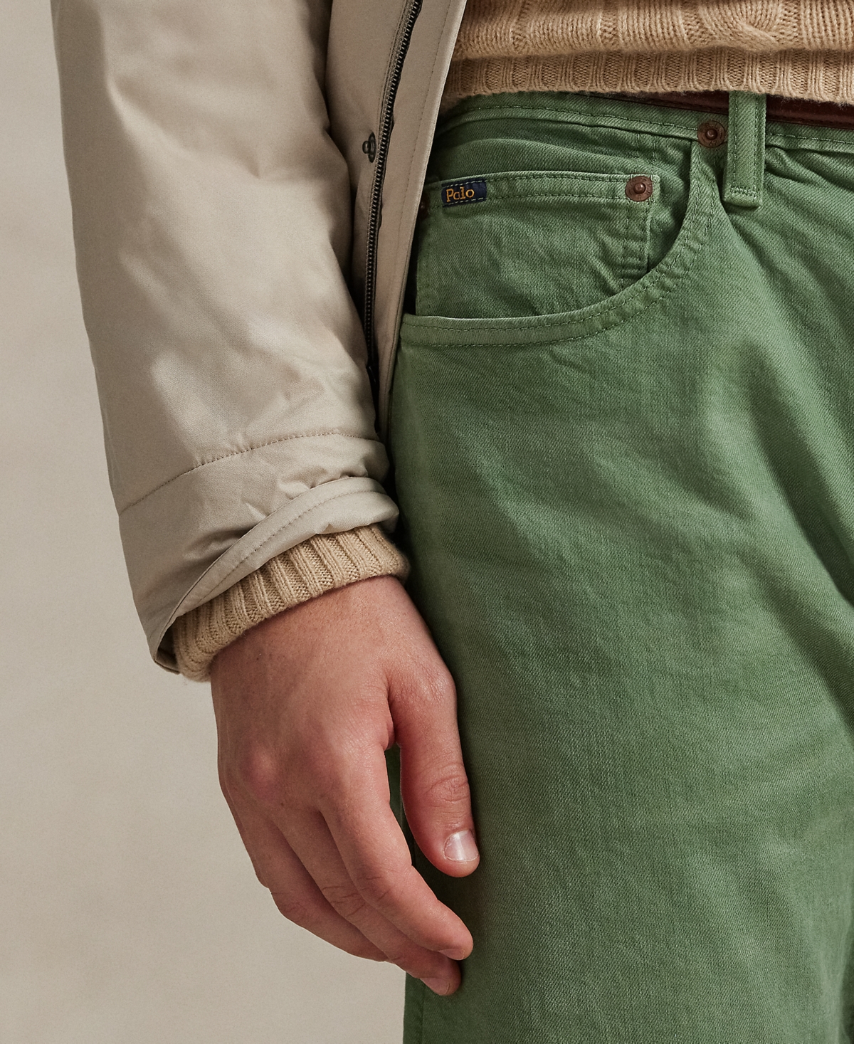 Polo Ralph Lauren Men's Varick Slim Straight Stretch Jeans In Green