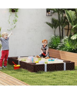 Recgular Kids box with Cover, 4 Seats, Bottom Liner,