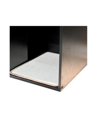 Black 36 in. Cat House Cat Litter Box Enclosure Hidden Furniture with Scratch Pad