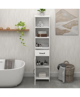 CASAINC 65"H MDF Drawer and Door Compact Floor Cabinet