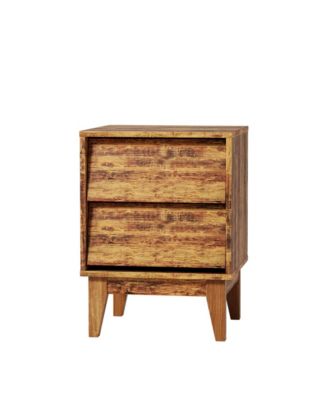 CASAINC 2-Pc. Storage Cabinet End Table Set with Bevel Design