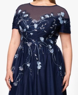 Plus Size Sequin Embellished A-Line Gown