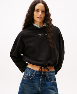 Tommy Jeans - Women's Crop Linear Bling Hoodie