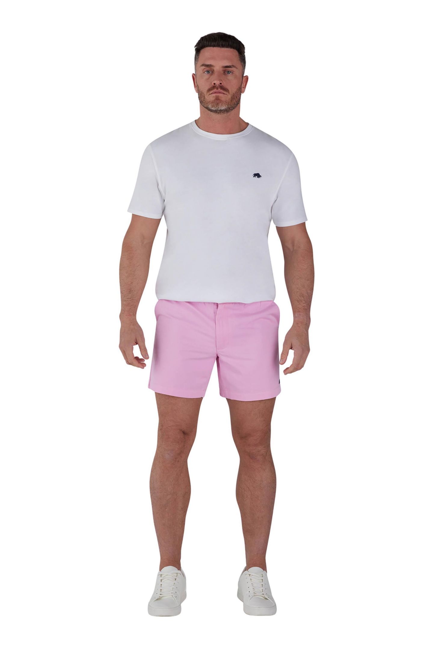 Мужские шорты Raging Bull Stretch Chino Shorts, 9.84" inseam, цвет: Розовый — фото 2