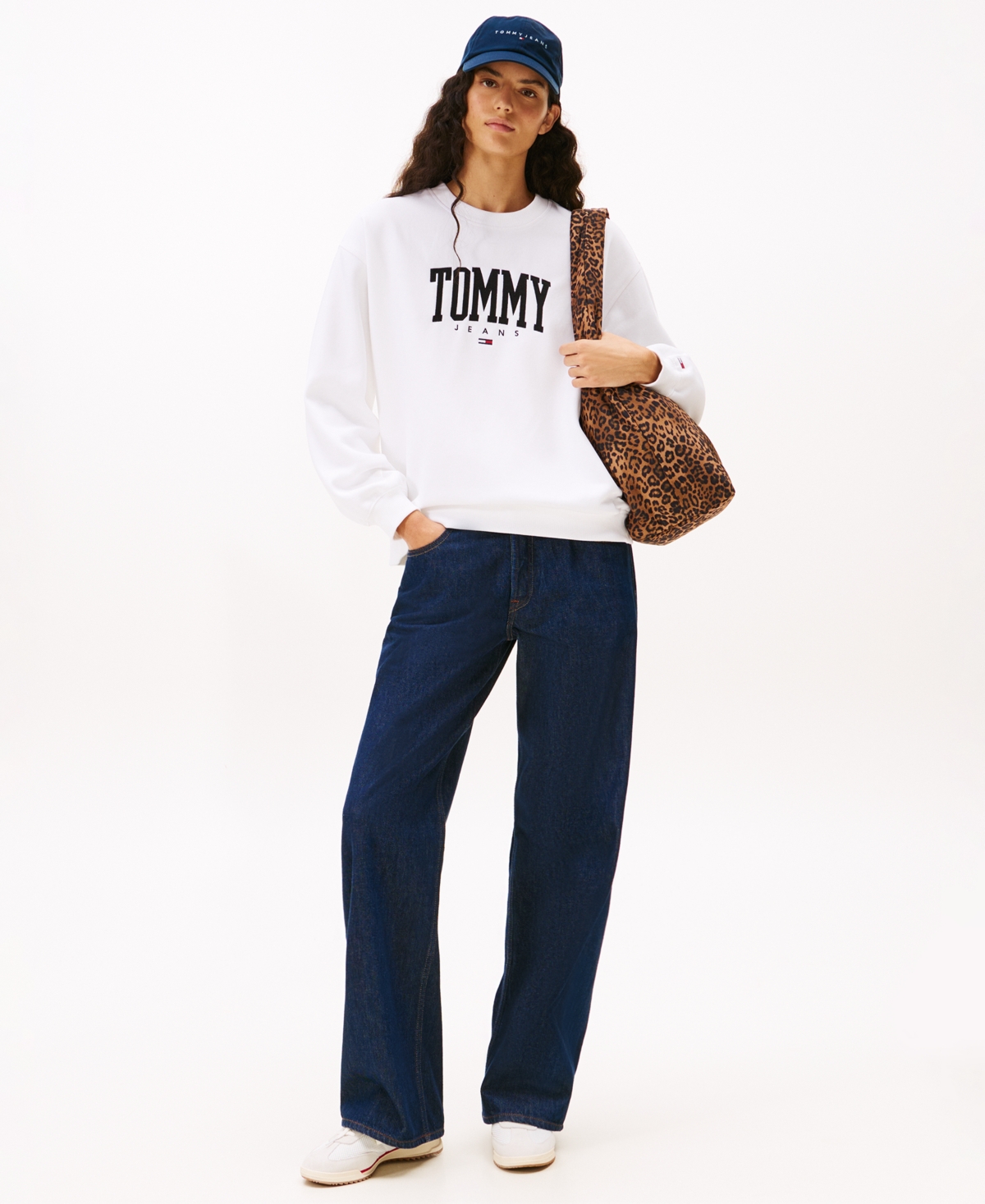 Tommy Jeans Women's Collegiate Crewneck Logo Sweatshirt