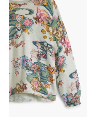 Girls's Patterned figures sweater