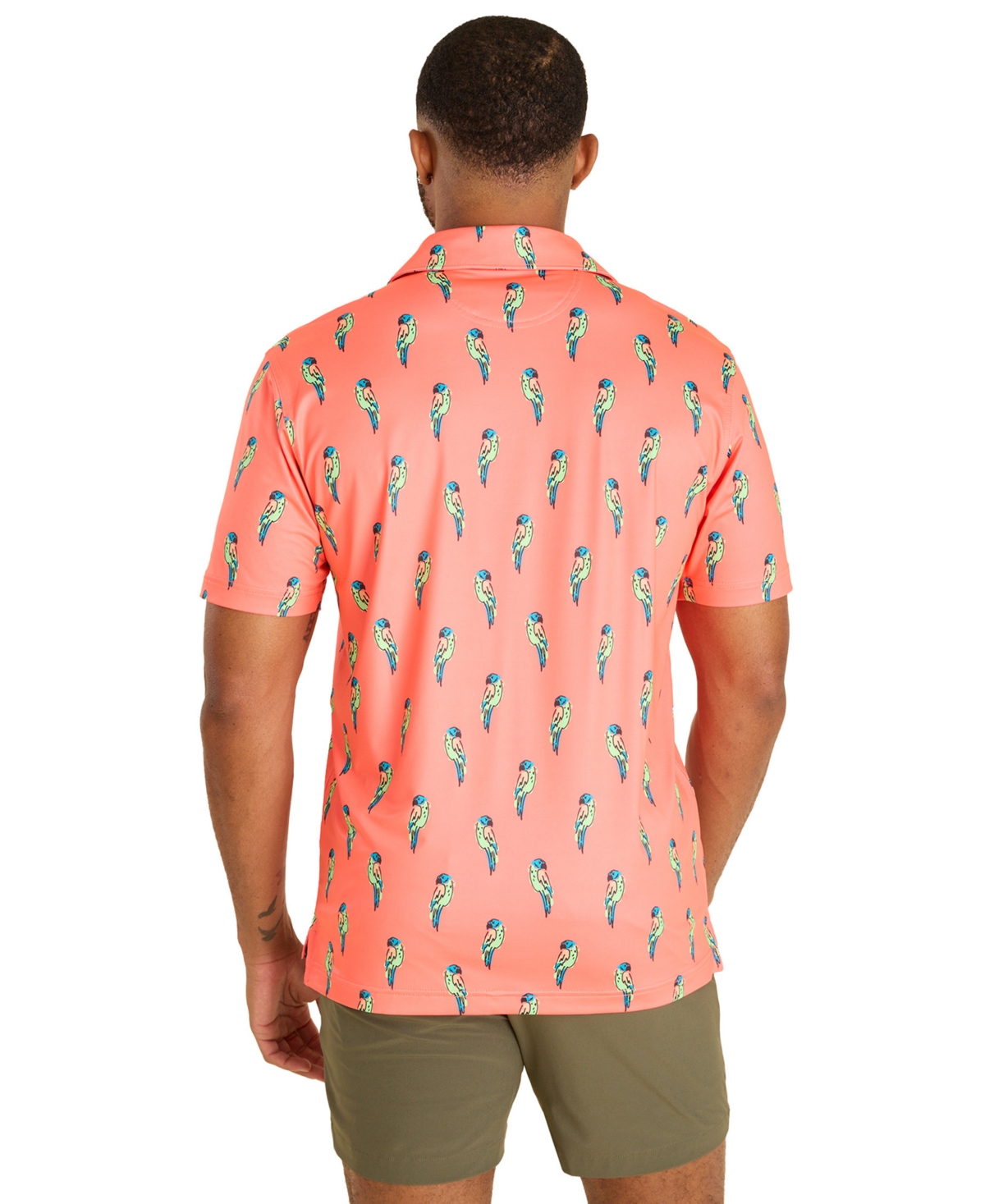 Chubbies Men's The Talk Of The Tropics Performance Polo Shirt In Pink