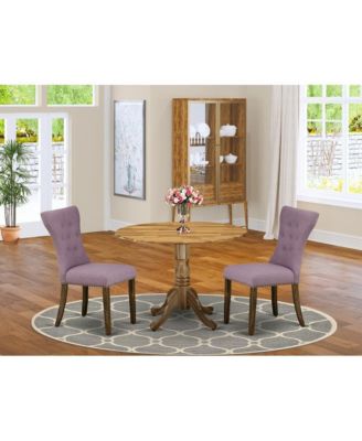 3 PC Rubber Wood mid century  Dining Room Set