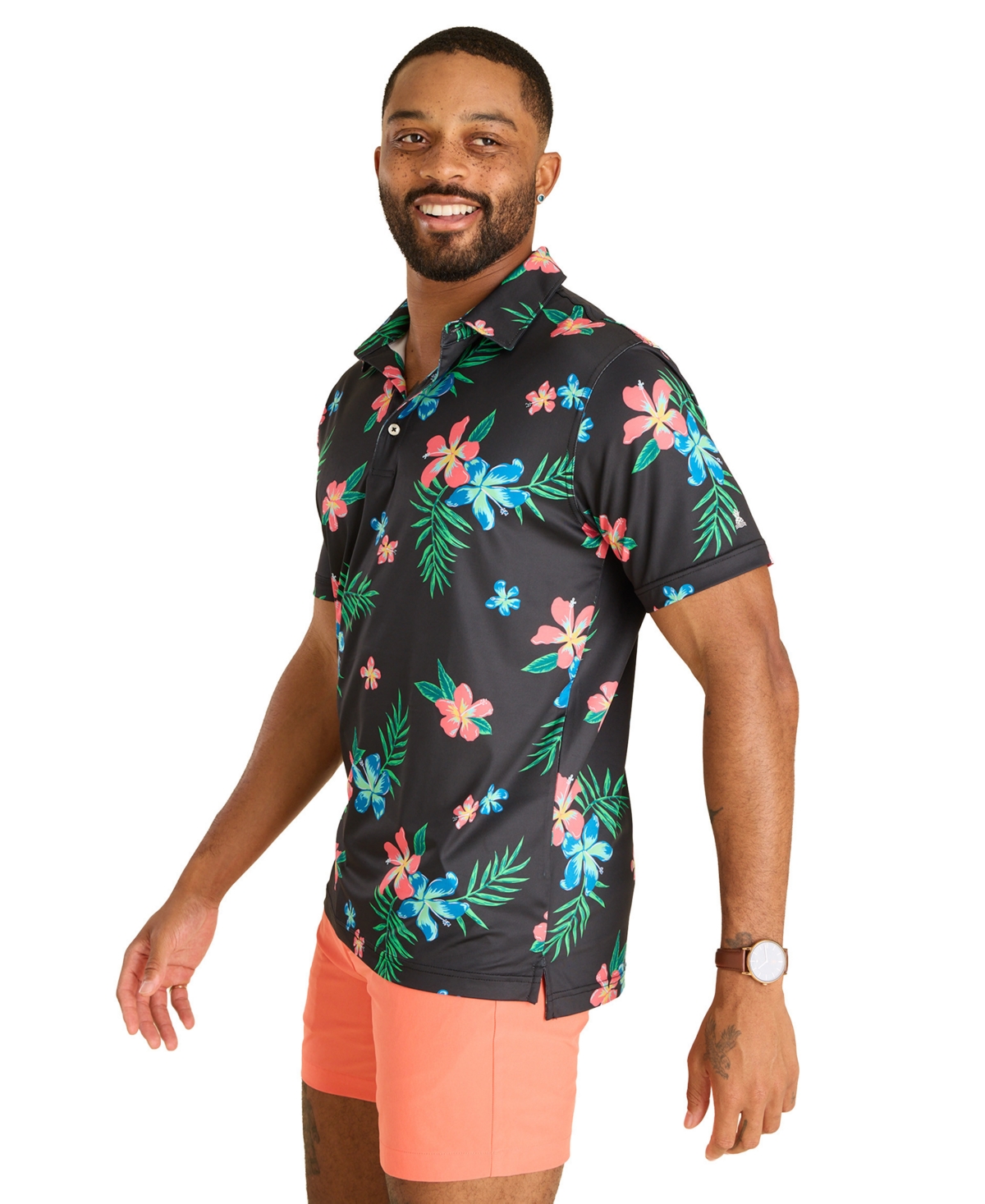 Chubbies Men's The Electric Flowers Performance Polo Shirt