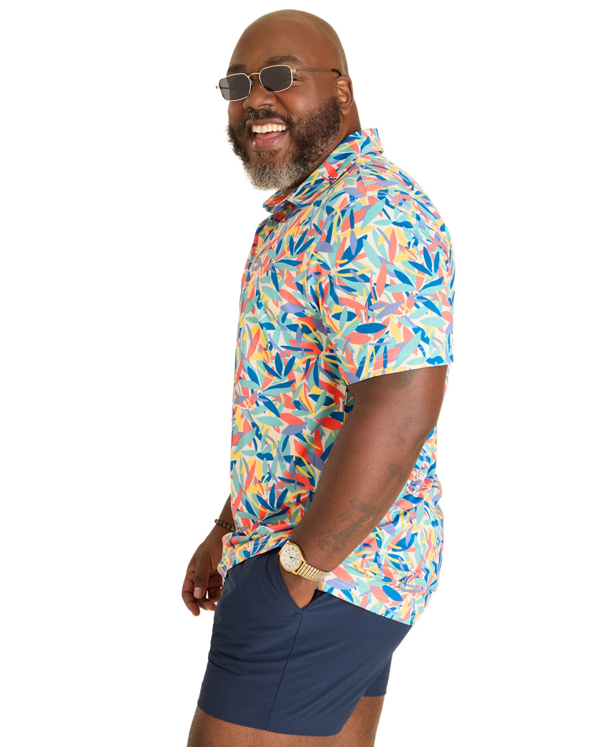 Chubbies Men's The Crowd Of Thorn Range Polo Shirt In Animal Print