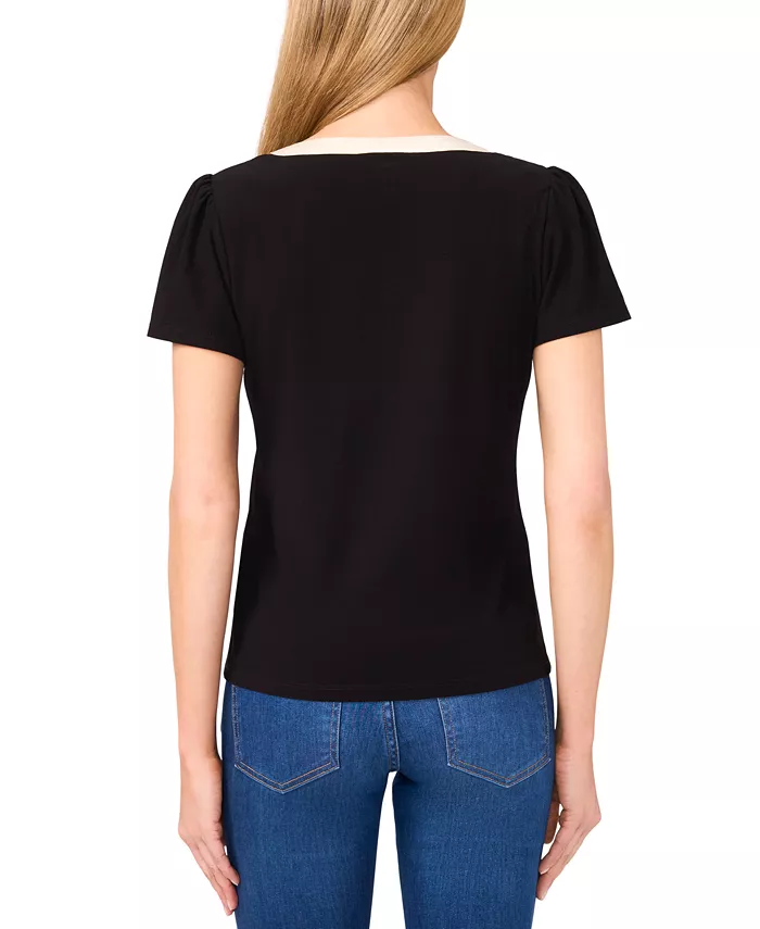 Women's Bow Front Short Sleeve Top - thumbnail 3