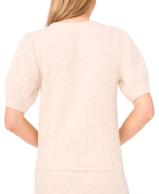 Women's Ribbon Crewneck Short-Sleeve Sweater