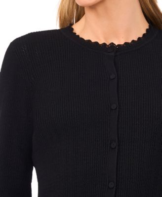 Women's Button Front Long Sleeve Cardigan Sweater