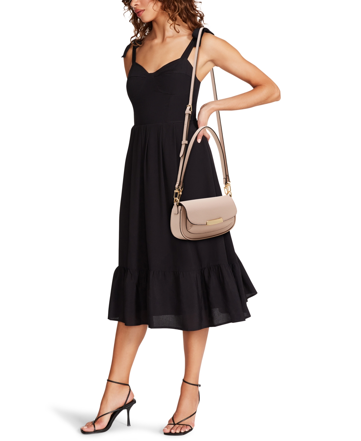 Anne Klein East West Convertible Strap Shoulder Bag In Pink
