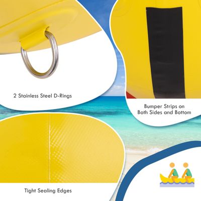 3-Person Inflatable Banana Boat with Electric Air Pump, Carrying Bag, and Repair Kit