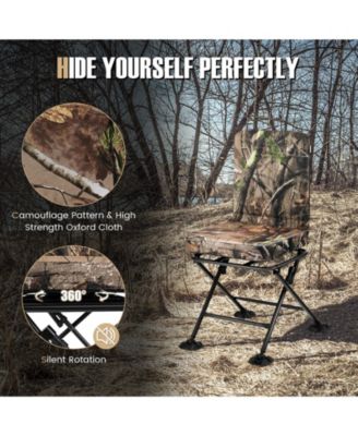 Folding 360 Degree Swivel Hunting Chair with Duck Feet